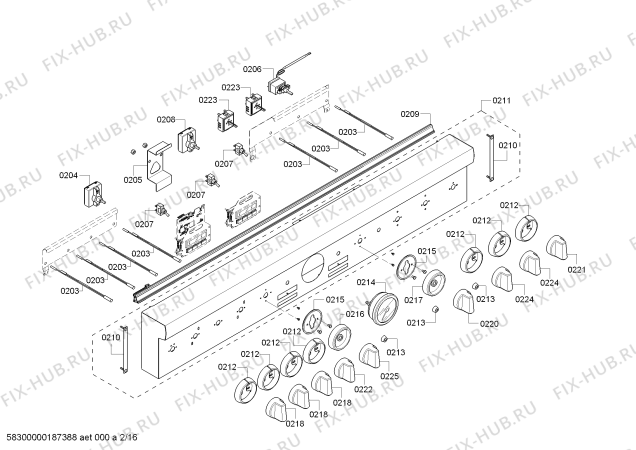 Схема №9 PRD48NCSGC с изображением Толкатель для плиты (духовки) Bosch 00707353