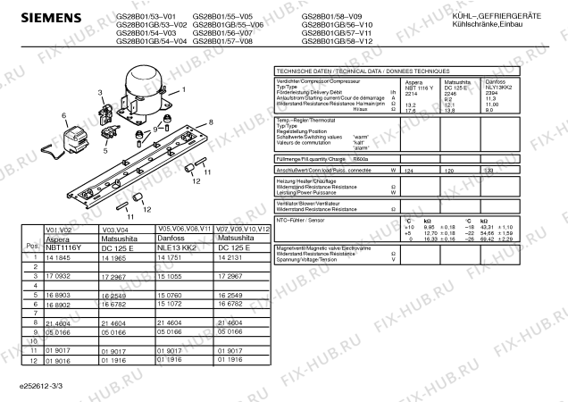 Схема №2 GSD2801GB с изображением Компрессор для холодильной камеры Siemens 00141844