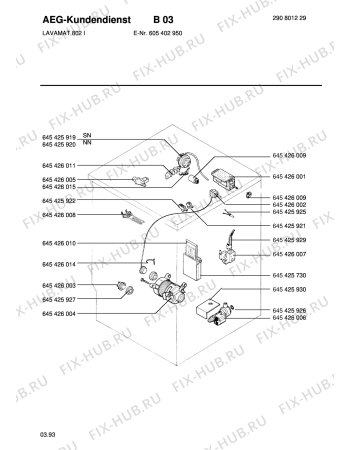 Схема №3 LAV802 I  E/I с изображением Емкость для стиральной машины Aeg 8996454260317