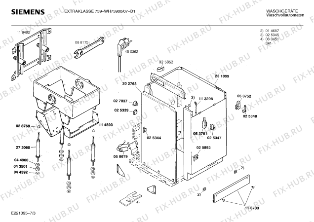 Схема №4 CR59710 CR5971 с изображением Инструкция по установке/монтажу для стиралки Bosch 00515876