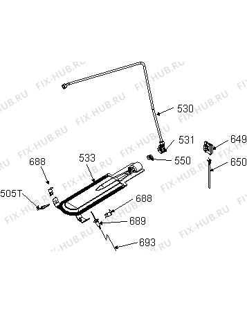 Взрыв-схема плиты (духовки) Sidex SG50 (344542, 152D.12) - Схема узла 08