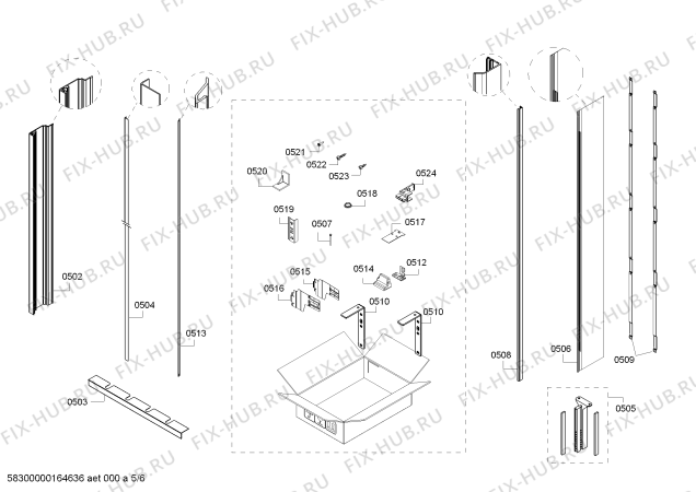 Схема №5 RW414260 с изображением Кабель для холодильника Bosch 00616070