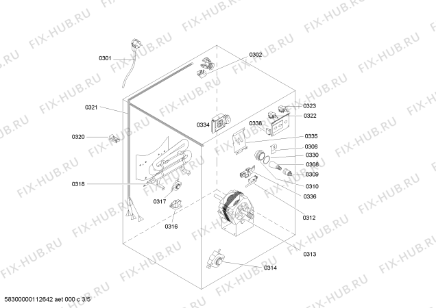 Схема №3 3SE926CM с изображением Крышка для сушилки Bosch 00443297