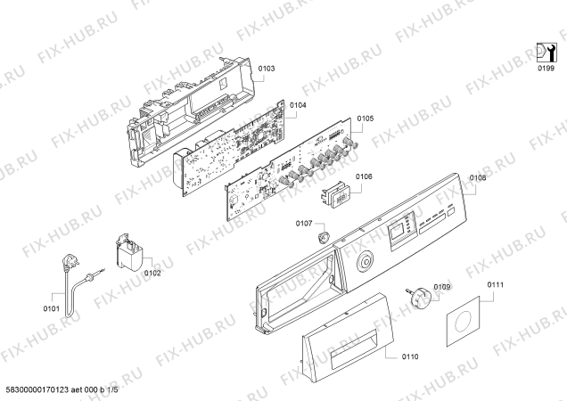 Схема №4 WM14Q370DN iQ 500 varioPerfect с изображением Наклейка для стиралки Siemens 00628625