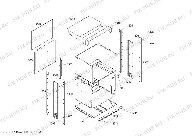 Схема №8 SEM302BS с изображением Декоративная рамка для плиты (духовки) Bosch 00143592