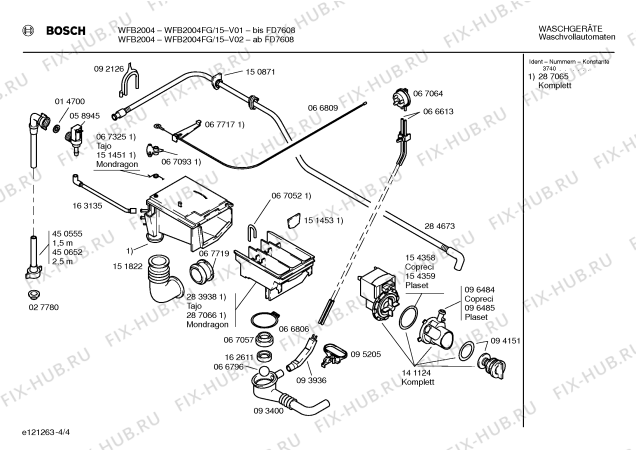 Схема №3 WFB2004FG BOSCH WFB 2004 с изображением Панель управления для стиральной машины Bosch 00297282