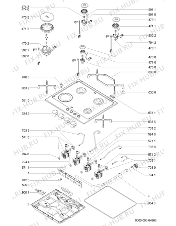 Схема №1 AKT 653/WH с изображением Шуруп для плиты (духовки) Whirlpool 481250218698