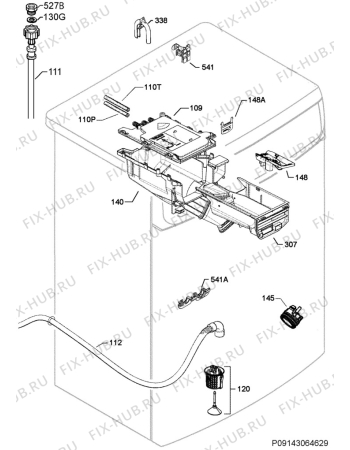 Взрыв-схема стиральной машины Electrolux EWP1474TEW - Схема узла Hydraulic System 272