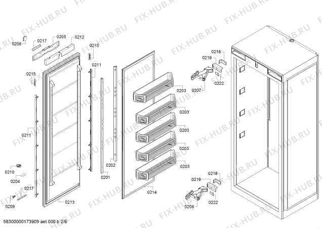 Схема №3 T30IF800SP с изображением Крышка для холодильника Bosch 00689981