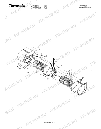 Схема №1 VTN600Q с изображением Конденсатор для плиты (духовки) Bosch 00414740