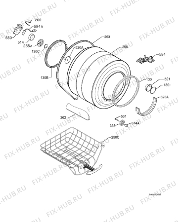 Взрыв-схема сушильной машины John Lewis JLTDC09 - Схема узла Functional parts 267