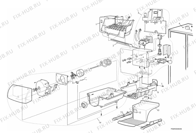 Взрыв-схема холодильника Rex Electrolux RS607ENF - Схема узла Section 5