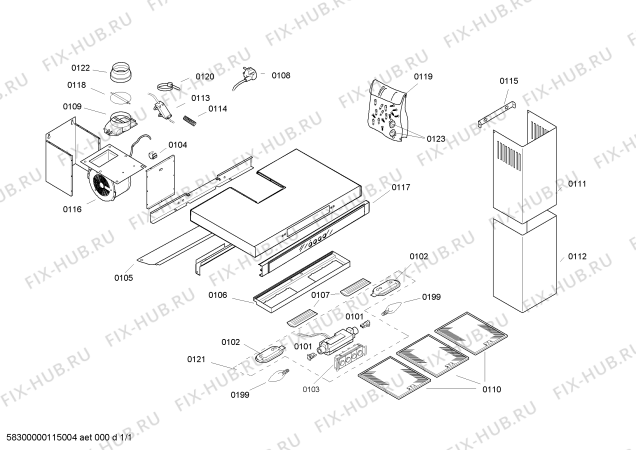 Схема №1 LC479650UC с изображением Панель для электровытяжки Siemens 00478731