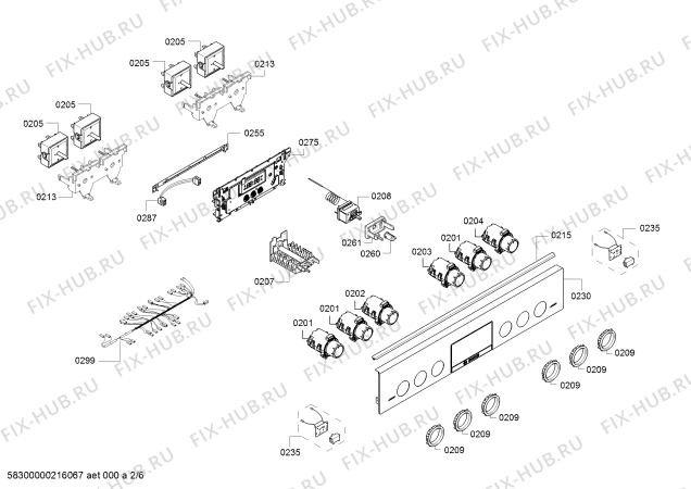 Взрыв-схема плиты (духовки) Bosch HKR39I150 - Схема узла 02