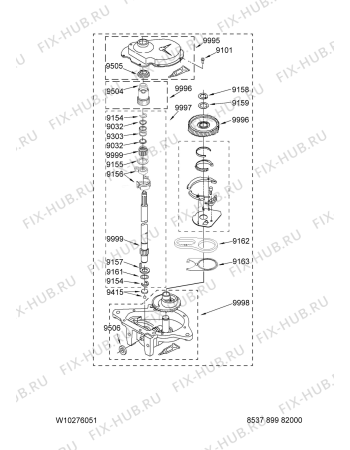 Схема №4 NTW5800TQ0 с изображением Запчасть Whirlpool 480110100322