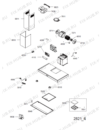 Схема №1 AKR 995/1 IX с изображением Спецнабор для вентиляции Whirlpool 482000008532