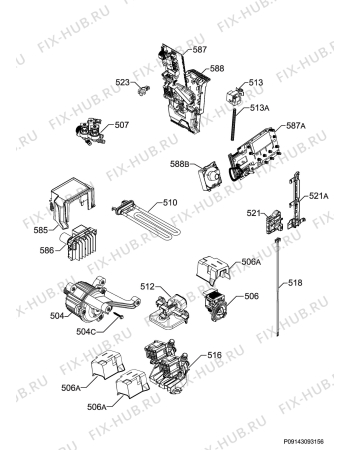 Взрыв-схема стиральной машины Aeg L8FE76697 - Схема узла Electrical equipment 268