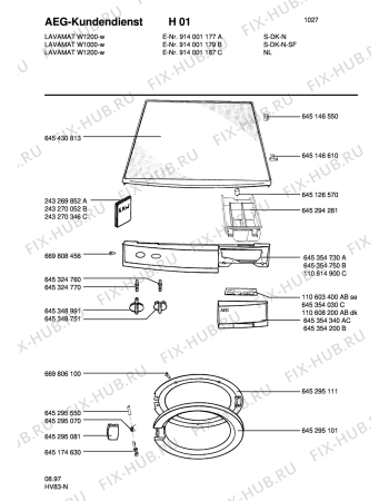 Взрыв-схема стиральной машины Aeg LAVW1200-W S - Схема узла Command panel 037