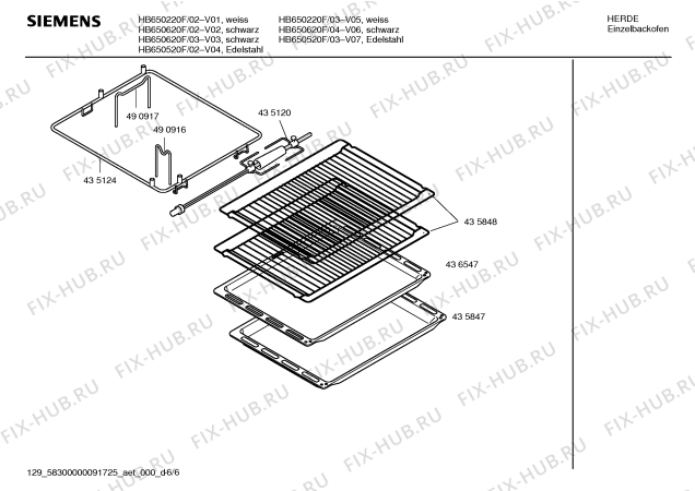 Схема №3 HB650220F с изображением Панель управления для плиты (духовки) Siemens 00437214