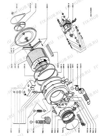 Схема №1 AWM 843/WP с изображением Обшивка для стиральной машины Whirlpool 481945319454