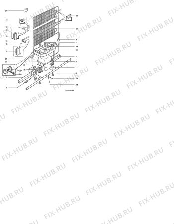 Взрыв-схема холодильника Electrolux K400S - Схема узла Cooling system 017