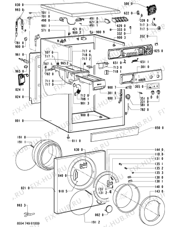 Схема №2 WAS 4770 с изображением Переключатель (таймер) для стиральной машины Whirlpool 481228210195