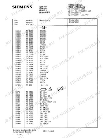 Схема №3 FC955L4 с изображением Инструкция по эксплуатации для жк-телевизора Siemens 00530606