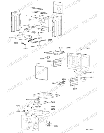 Схема №1 CS 6370 WS с изображением Панель для плиты (духовки) Whirlpool 481245249628