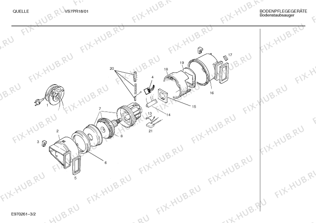 Схема №3 VS7PR18 с изображением Затвор для электропылесоса Bosch 00068117