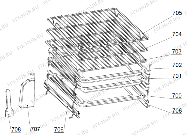 Взрыв-схема вытяжки Gorenje C446K A42001156 SE   -White FS 60 (900000438, A42001156) - Схема узла 07