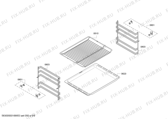Взрыв-схема плиты (духовки) Bosch HEA33B250 - Схема узла 06