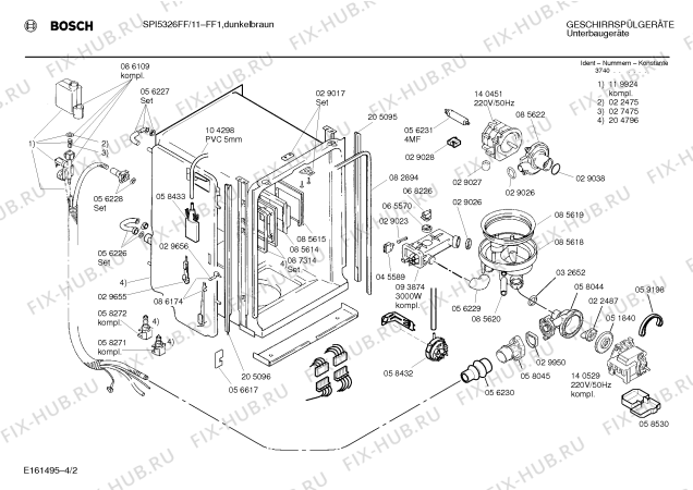 Схема №1 SMZ3021 с изображением Вставка для посудомойки Bosch 00271484