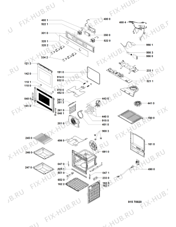 Схема №1 FA4S541JBLGH (F157373) с изображением Микромодуль для духового шкафа Indesit C00532745