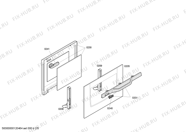 Схема №4 3HT503BP с изображением Передняя часть корпуса для плиты (духовки) Bosch 00662530