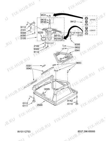 Схема №3 3SWTW5205SQ с изображением Электропроводка для стиралки Whirlpool 480110100245