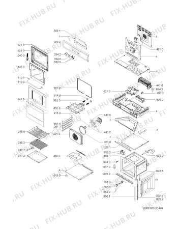 Схема №1 BLZH3002 IN с изображением Панель для плиты (духовки) Whirlpool 481245319381