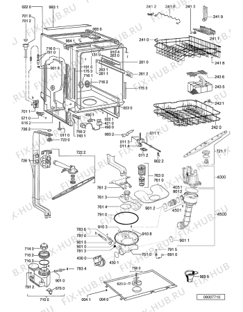 Схема №1 ADL 345 IP с изображением Панель для посудомоечной машины Whirlpool 480140101389