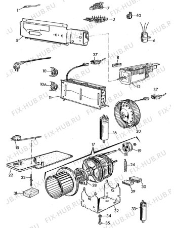 Взрыв-схема стиральной машины Elektro Helios TK2755 - Схема узла W40 Electrical details G