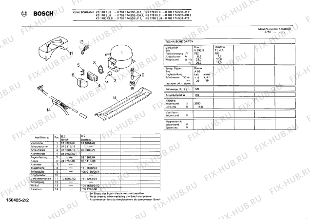 Схема №2 0705134067 GS148EB с изображением Ручка для холодильной камеры Bosch 00080363