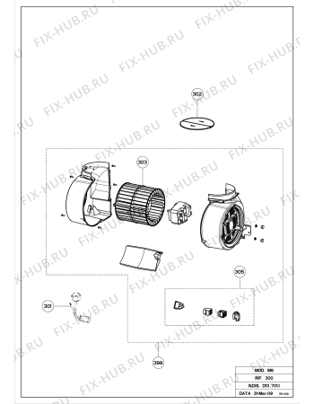 Взрыв-схема вытяжки Beko CWB 6441 BN (8991553200) - CWB 6441 BN