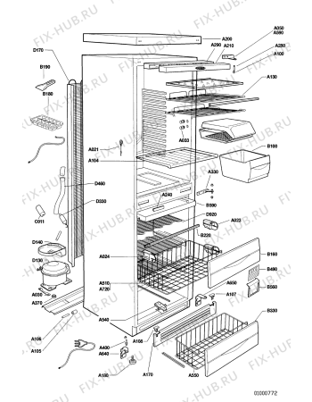 Схема №2 FC 8360 W с изображением Петля (защелка) для холодильника Whirlpool 481990307955