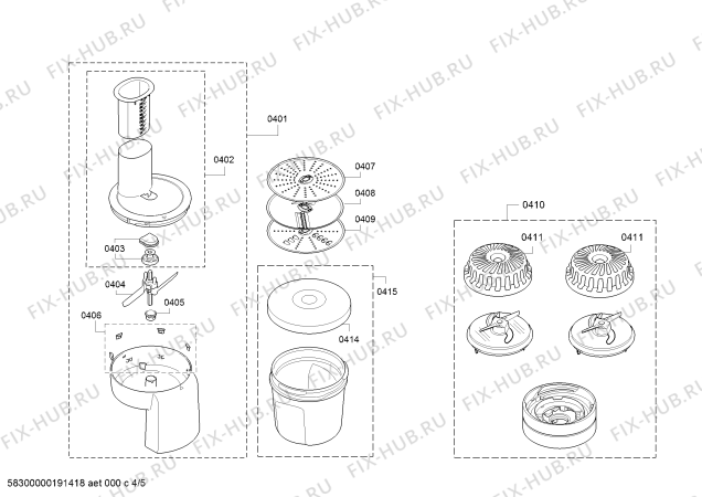 Схема №4 MUMVH48BCN HomeProfessional с изображением Кабельная катушка для кухонного измельчителя Bosch 12011110