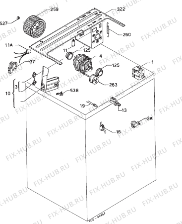 Взрыв-схема стиральной машины Zanussi ZW160M - Схема узла Electrical equipment 268