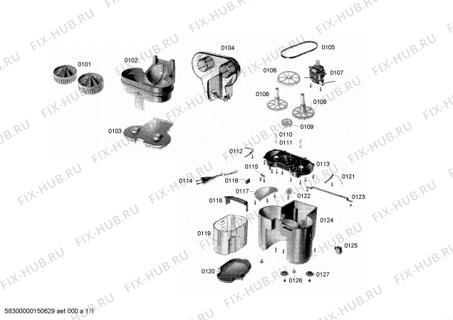 Схема №1 EX4949 Citro Press Duo с изображением Фильтр для соковыжималки Bosch 00621537