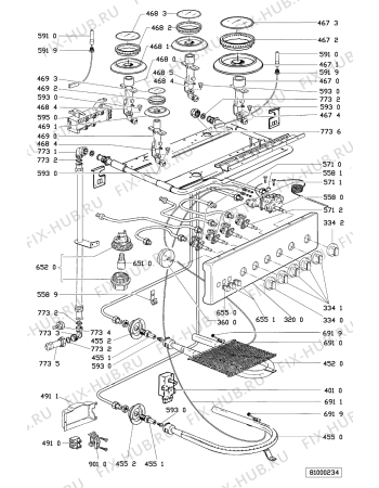 Схема №1 HGC 610/01 WS с изображением Термоэлемент для духового шкафа Whirlpool 481927128968