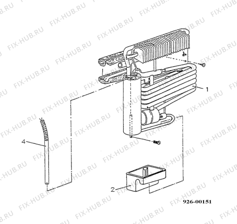 Взрыв-схема холодильника Electrolux RE1400D - Схема узла Cooling generator