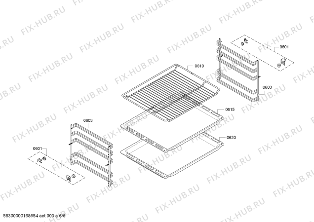 Взрыв-схема плиты (духовки) Bosch HBG33B550W - Схема узла 06