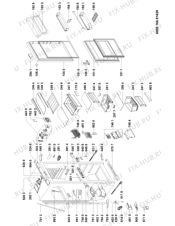 Схема №1 ART 495/NF/5 с изображением Вложение для холодильной камеры Whirlpool 481246049859