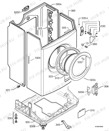 Взрыв-схема стиральной машины Zanker DF4440B - Схема узла Housing 001