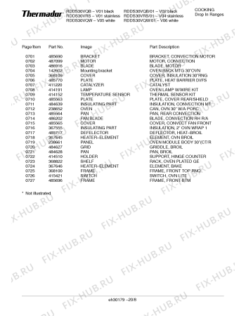 Схема №7 RDSS30QB с изображением Накладка для духового шкафа Bosch 00485721